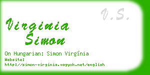 virginia simon business card
