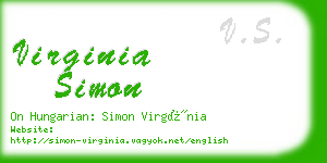 virginia simon business card
